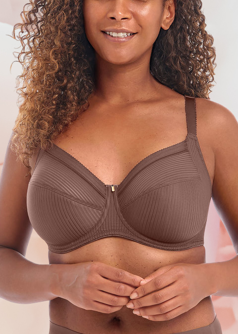 FANTASIE Fusion - Soutien-Gorge Jacquard Renfort latéral armatures Marron Coffee Roast